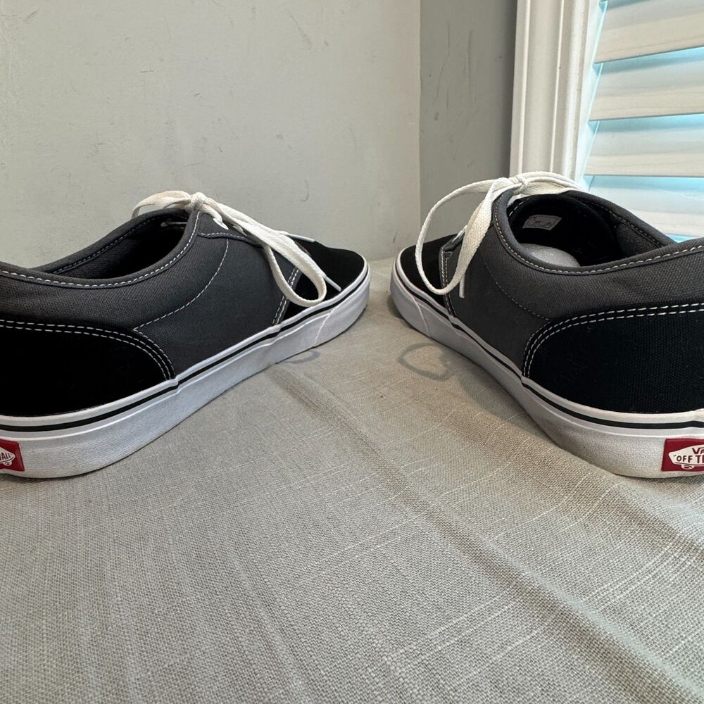 Vans Off The Wall Sneakers Men's 11.5 Black Gray Lace Up Skate Shoes 500714 - Picture 7 of 10